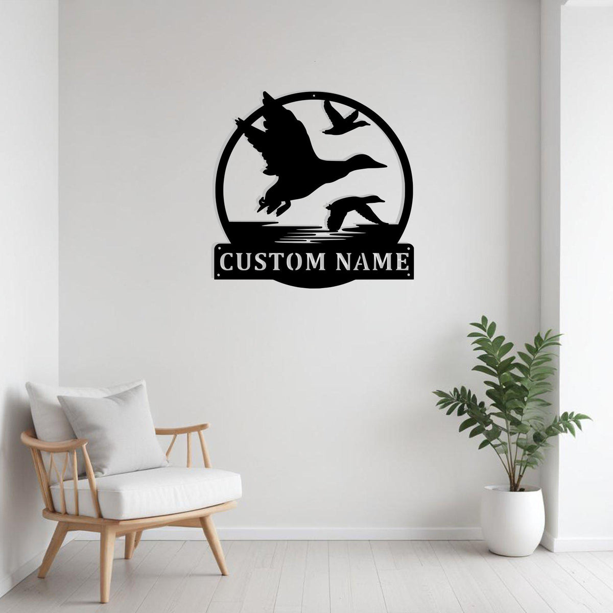 Custom Flying Ducks Metal Sign Wall Art Personalized Ducks Decoration For Room Fly Ducks Home Decor Hunting Enthusiasts Animal Love Design