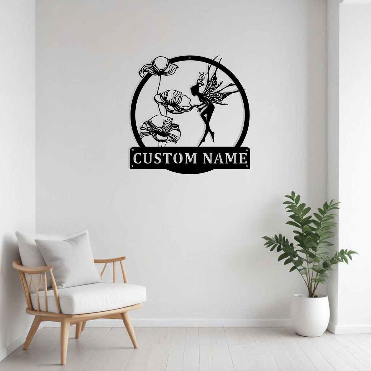 Custom Fairy Forager Metal Sign Wall Art Personalized Fairy Decoration For Room Fairy Metal Home Decor Kids Room Fairy Decor Flower And Fairy
