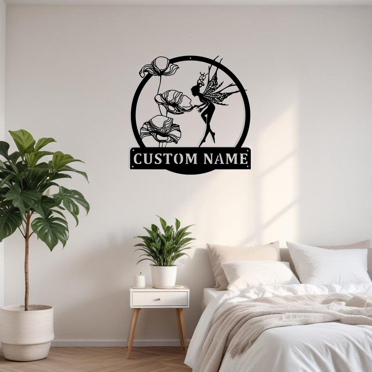 Custom Fairy Forager Metal Sign Wall Art Personalized Fairy Decoration For Room Fairy Metal Home Decor Kids Room Fairy Decor Flower And Fairy