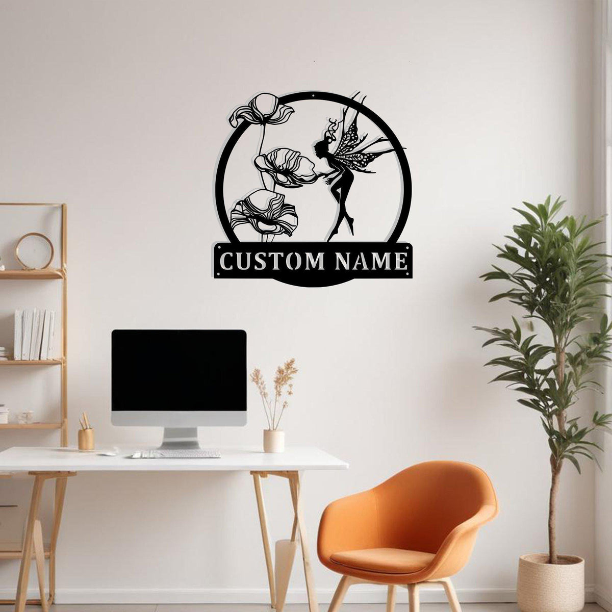 Custom Fairy Forager Metal Sign Wall Art Personalized Fairy Decoration For Room Fairy Metal Home Decor Kids Room Fairy Decor Flower And Fairy