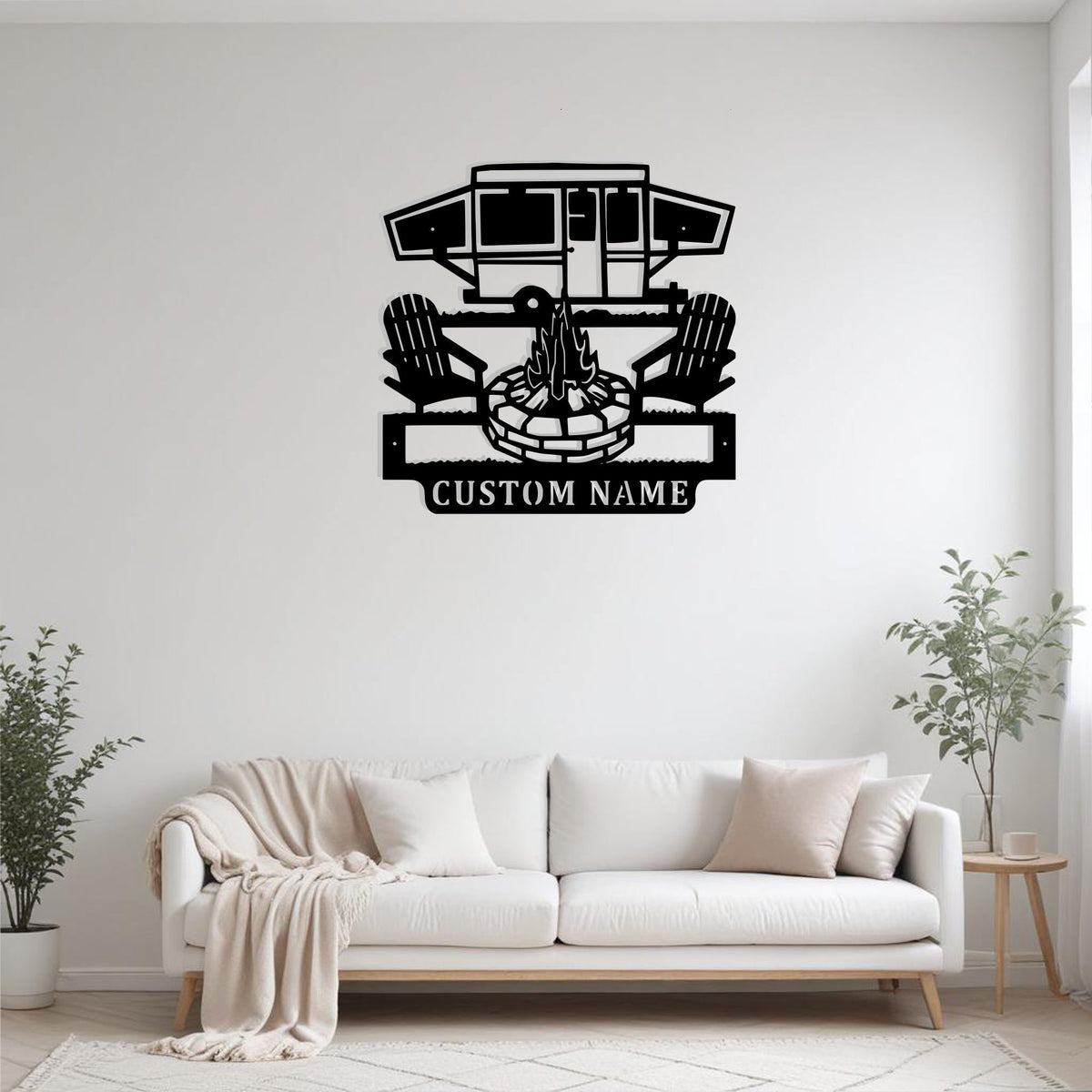Custom Camping Car Metal Sign Wall Art Personalized Camping Decoration For Caravan Camp For Metal Wall Decor With Led Lights Camp Lovers Deco