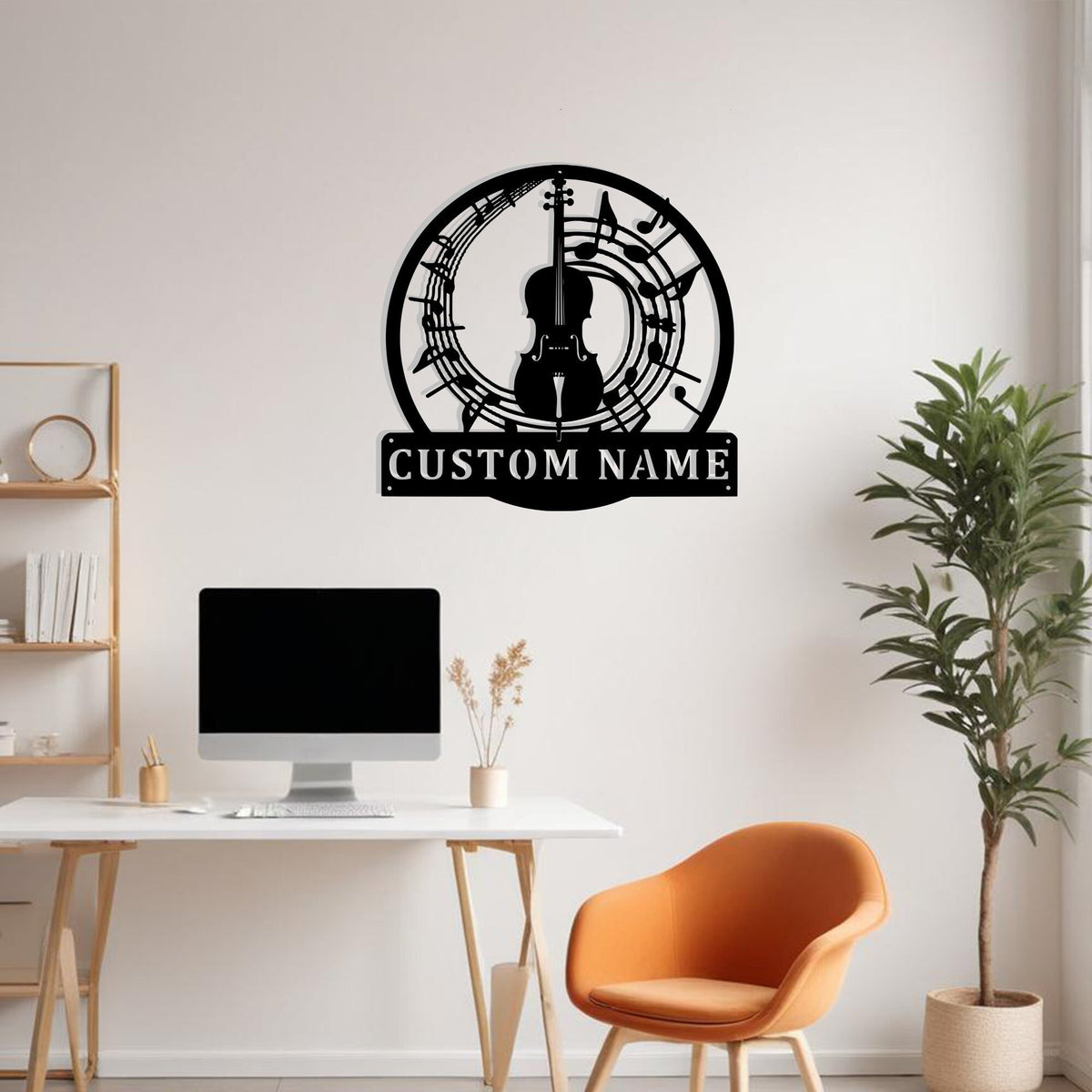 Custom Cello Musical Instrument Metal Sign Wall Art Personalized Cello Teacher Decoration For Room Cello Music Home Decor Music Lovers Art