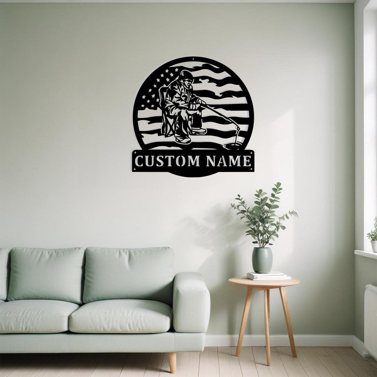 Custom Ice Fishing Metal Sign Wall Art With Led Light Personalized Ice Fishing Decoration For Room Ice Fishing Home Decor Fish Enthusiasts