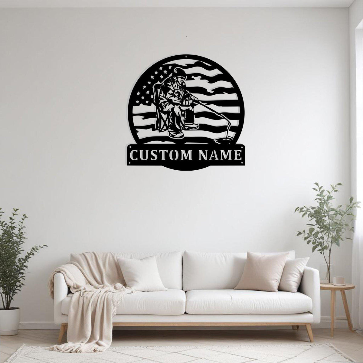 Custom Ice Fishing Metal Sign Wall Art With Led Light Personalized Ice Fishing Decoration For Room Ice Fishing Home Decor Fish Enthusiasts