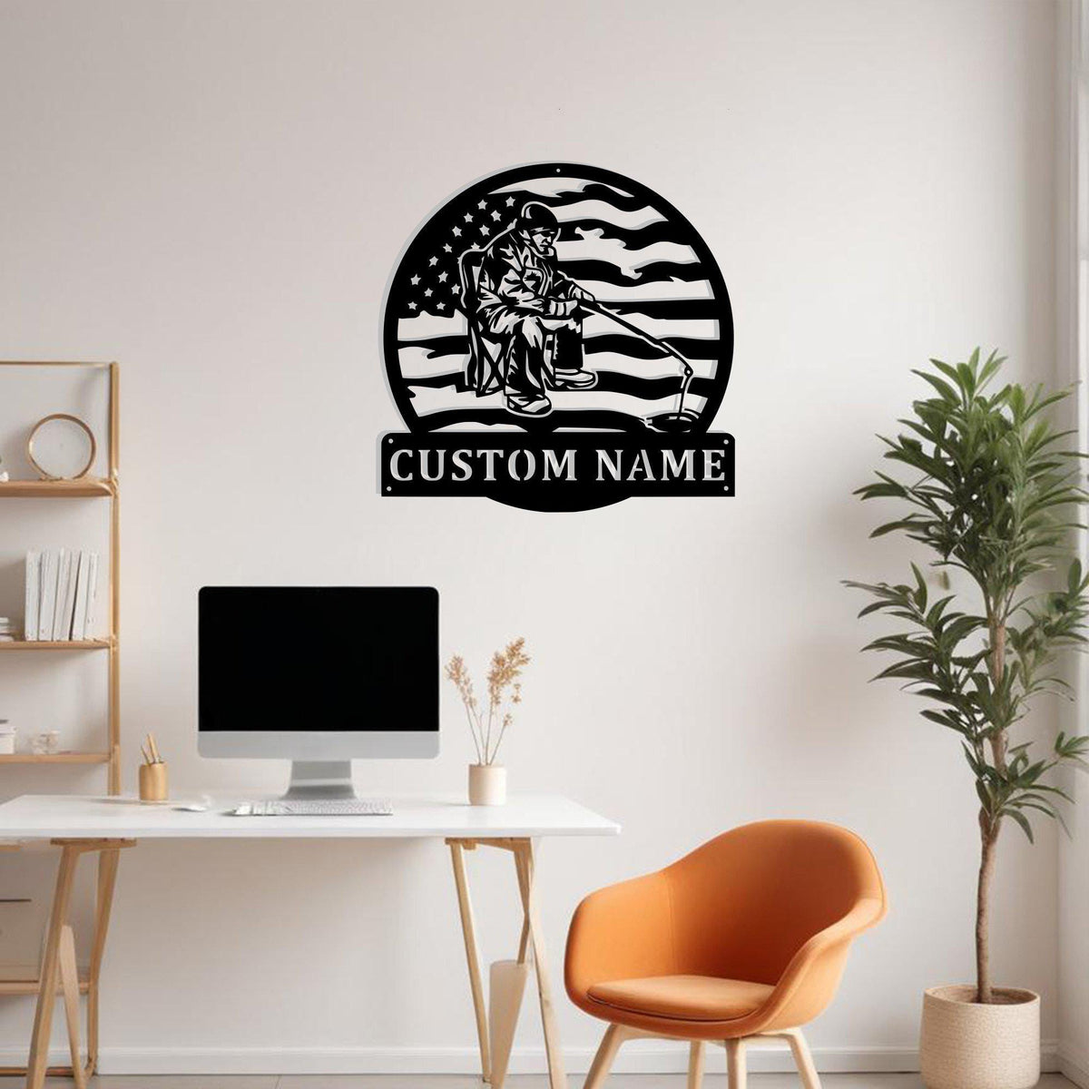 Custom Ice Fishing Metal Sign Wall Art With Led Light Personalized Ice Fishing Decoration For Room Ice Fishing Home Decor Fish Enthusiasts