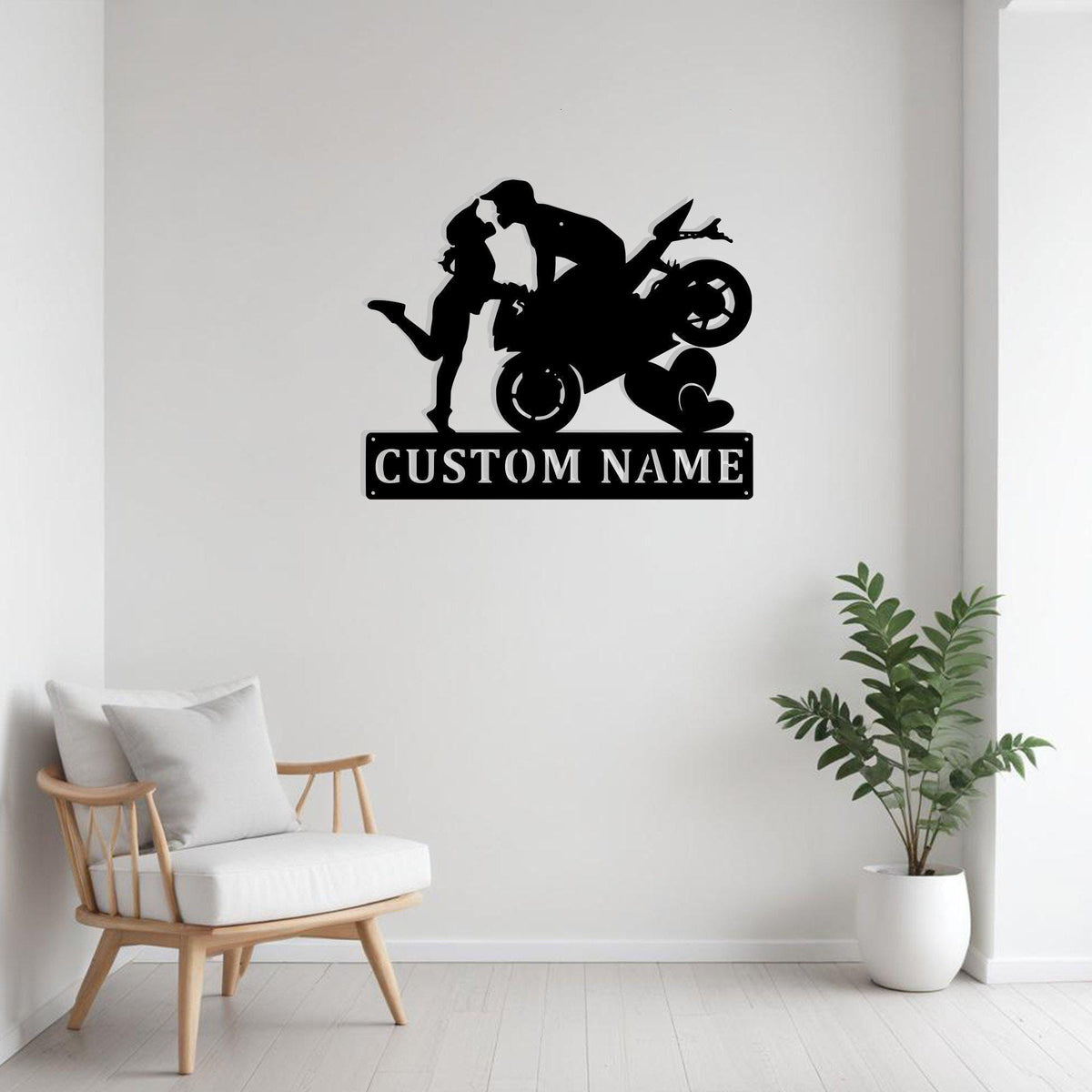 Custom Couple Motorcycle Metal Sign Wall Art Personalized Motorcycle Decoration For Room Motorcycle Home Decor Motorcycle Enthusiast Decor