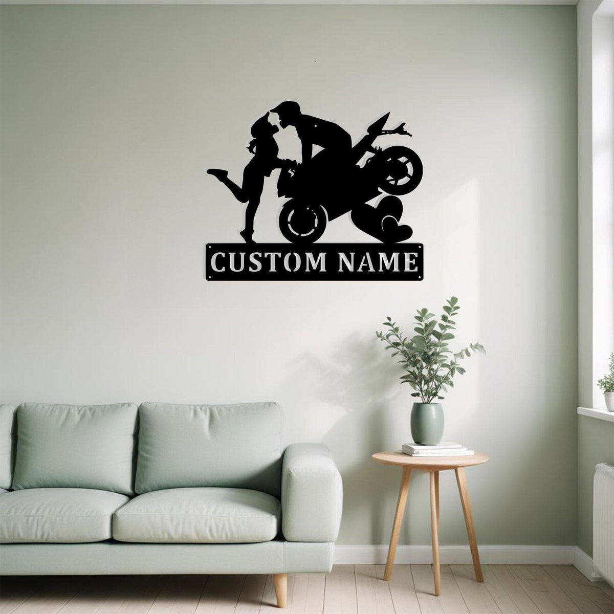 Custom Couple Motorcycle Metal Sign Wall Art Personalized Motorcycle Decoration For Room Motorcycle Home Decor Motorcycle Enthusiast Decor