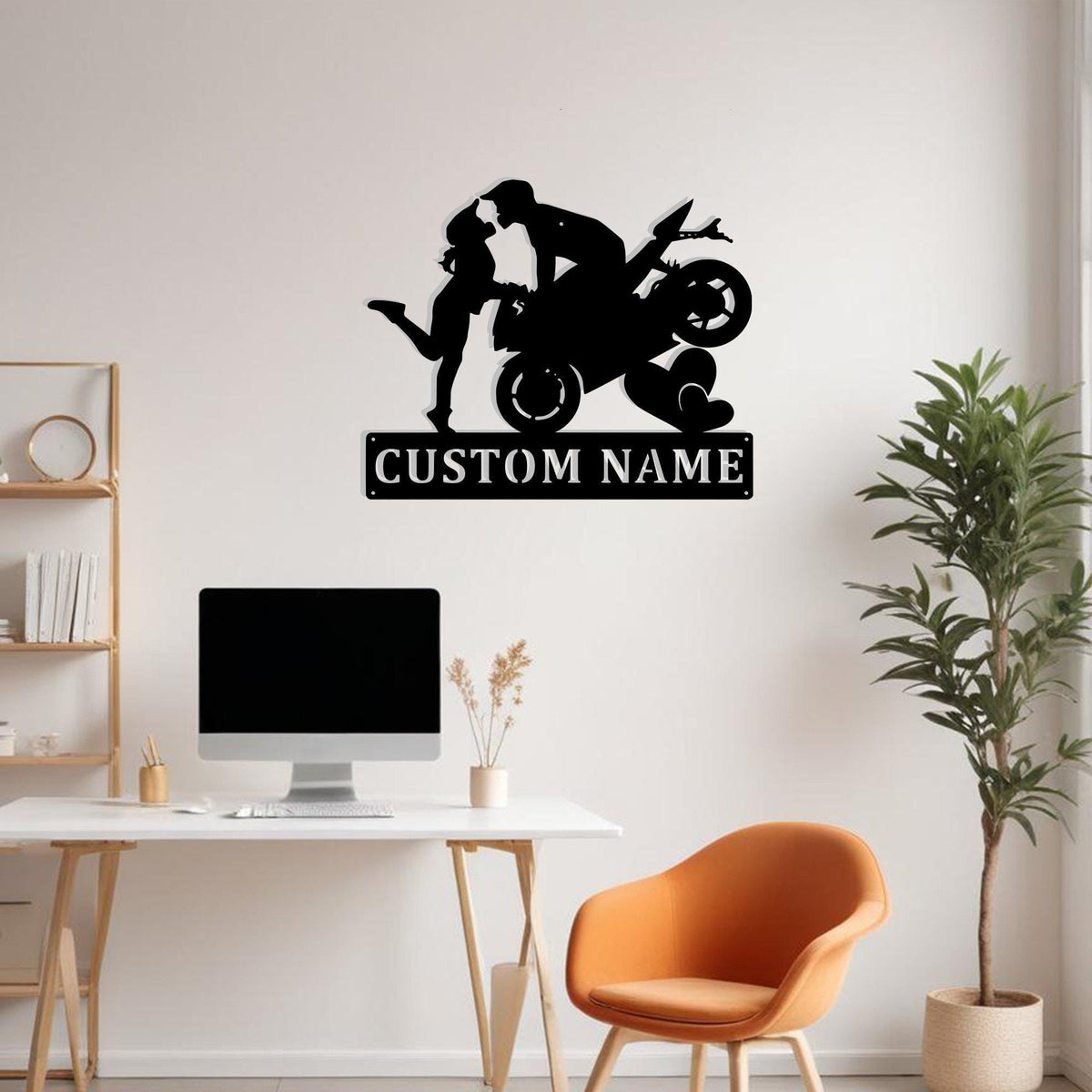 Custom Couple Motorcycle Metal Sign Wall Art Personalized Motorcycle Decoration For Room Motorcycle Home Decor Motorcycle Enthusiast Decor