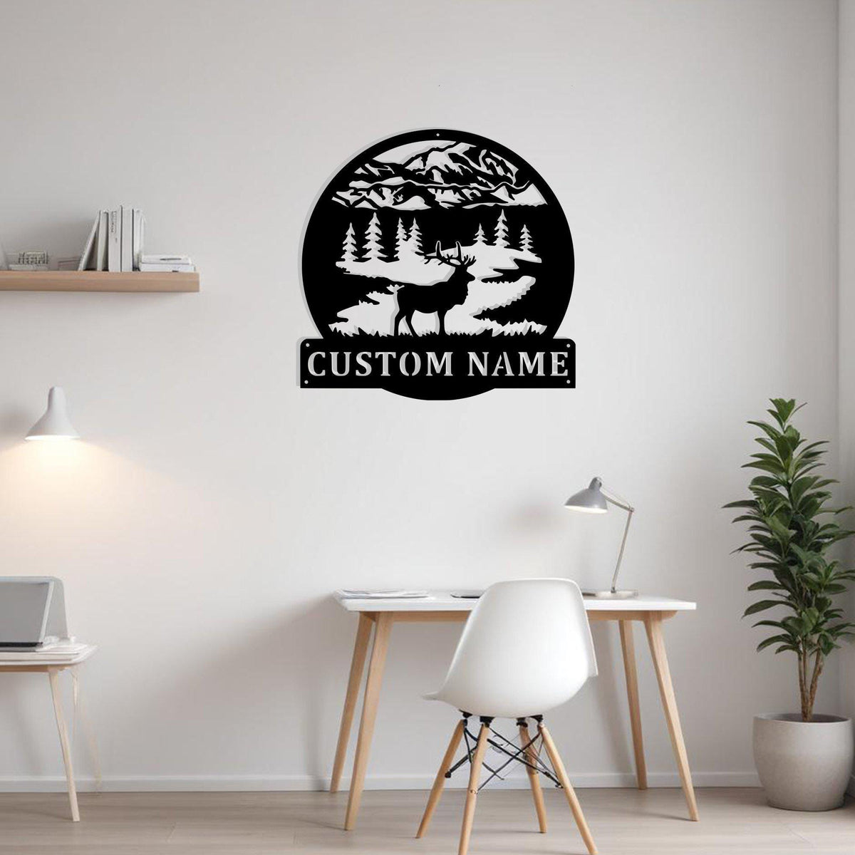 Custom Elk Hunting Metal Sign Wall Art Personalized Elk Hunter Decoration For Room Elk Hunting Home Decor Deer With Nature Decor Wall Art