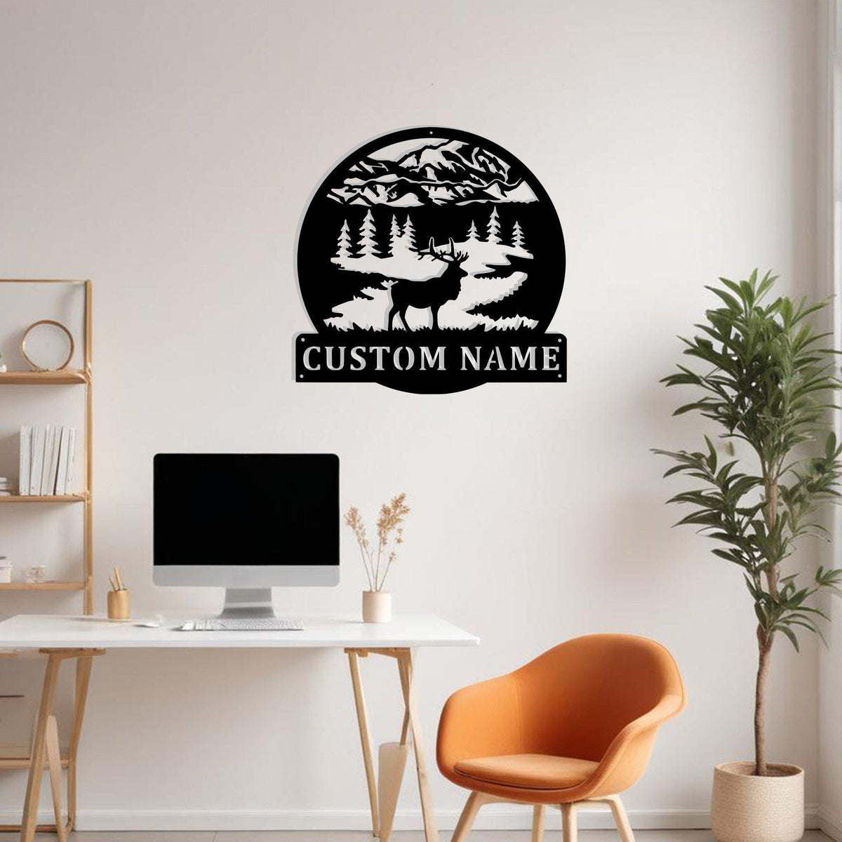 Custom Elk Hunting Metal Sign Wall Art Personalized Elk Hunter Decoration For Room Elk Hunting Home Decor Deer With Nature Decor Wall Art