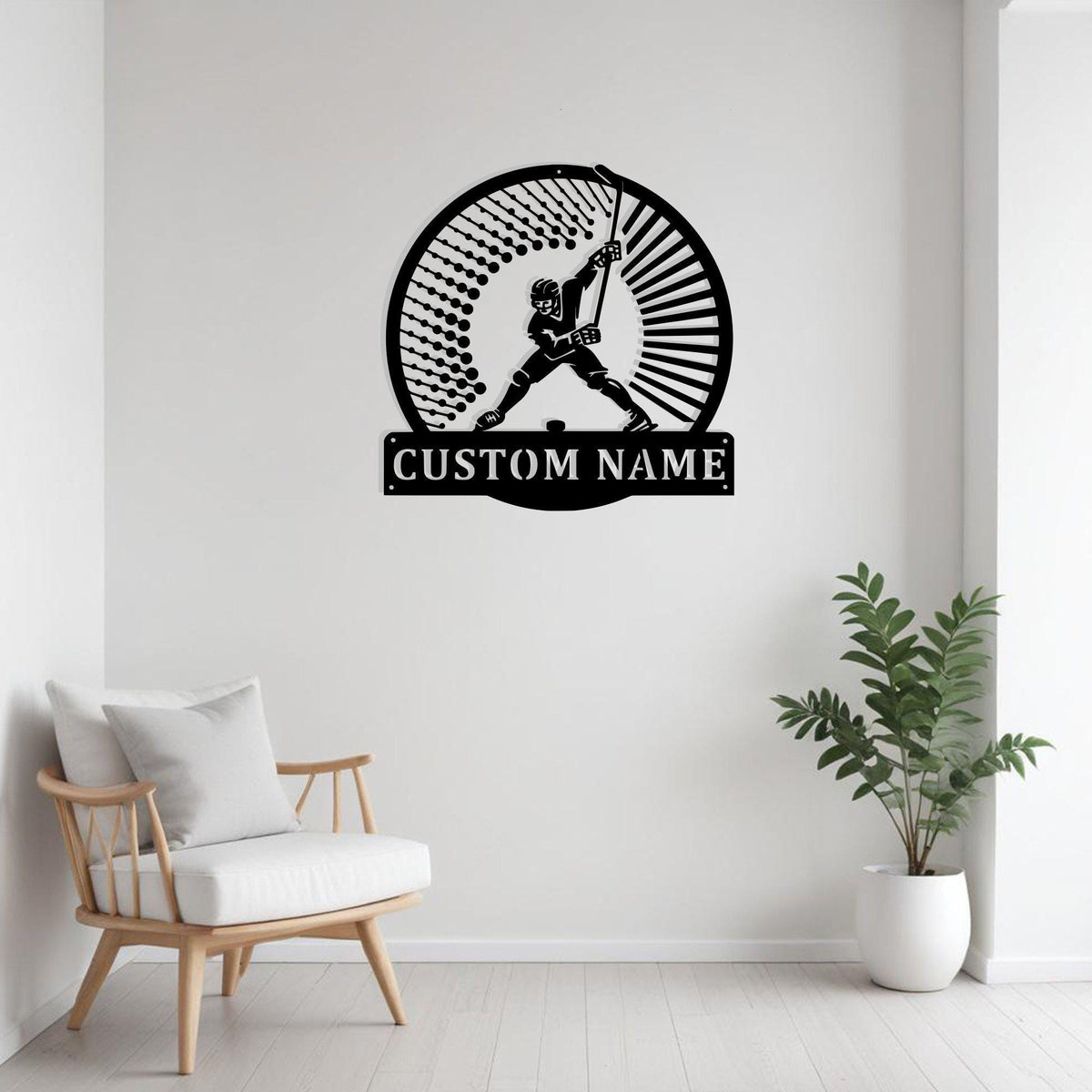 Custom Hockey Metal Sign Wall Art Personalized Hockey Player Decoration For Room Hockey Home Decor Hockey Metal Decor Hockey Gift For Her