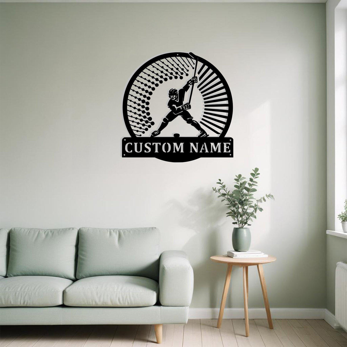 Custom Hockey Metal Sign Wall Art Personalized Hockey Player Decoration For Room Hockey Home Decor Hockey Metal Decor Hockey Gift For Her