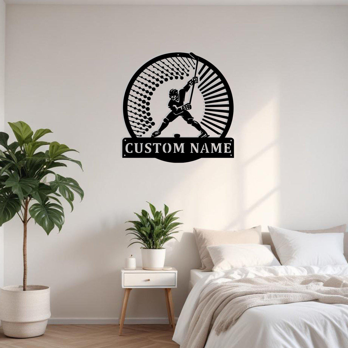 Custom Hockey Metal Sign Wall Art Personalized Hockey Player Decoration For Room Hockey Home Decor Hockey Metal Decor Hockey Gift For Her