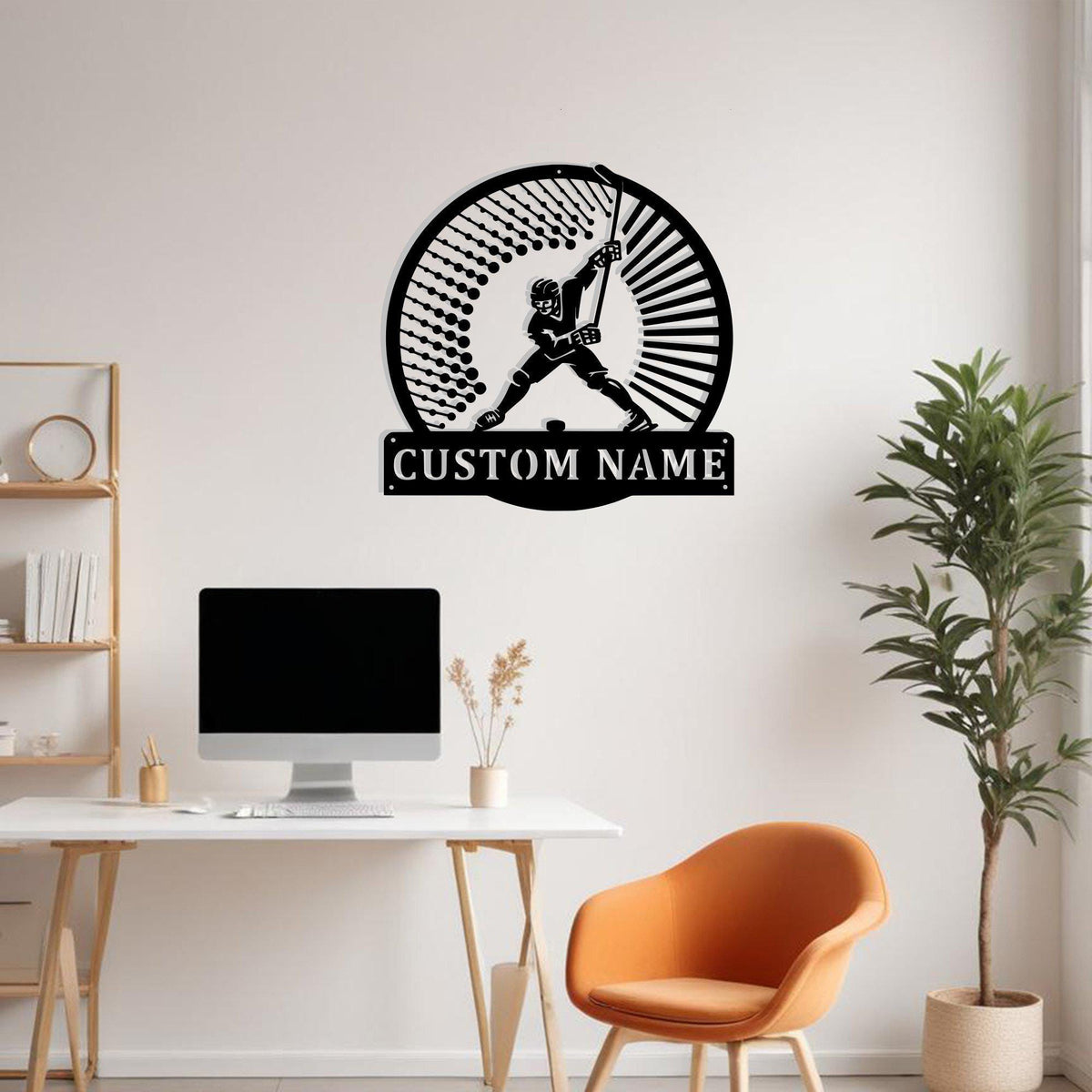 Custom Hockey Metal Sign Wall Art Personalized Hockey Player Decoration For Room Hockey Home Decor Hockey Metal Decor Hockey Gift For Her