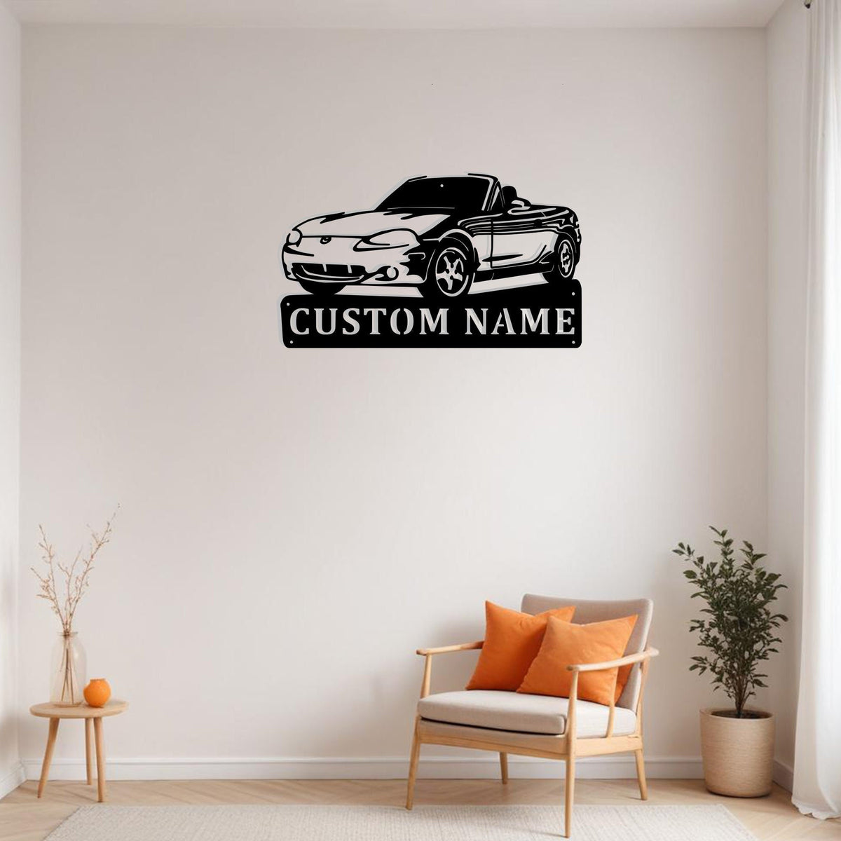 Custom Car Sports Metal Wall Decor Custom Car Silhouette Gift For Car Enthusiasts Christmas Gift For Men And Women Car Lovers Car Decor