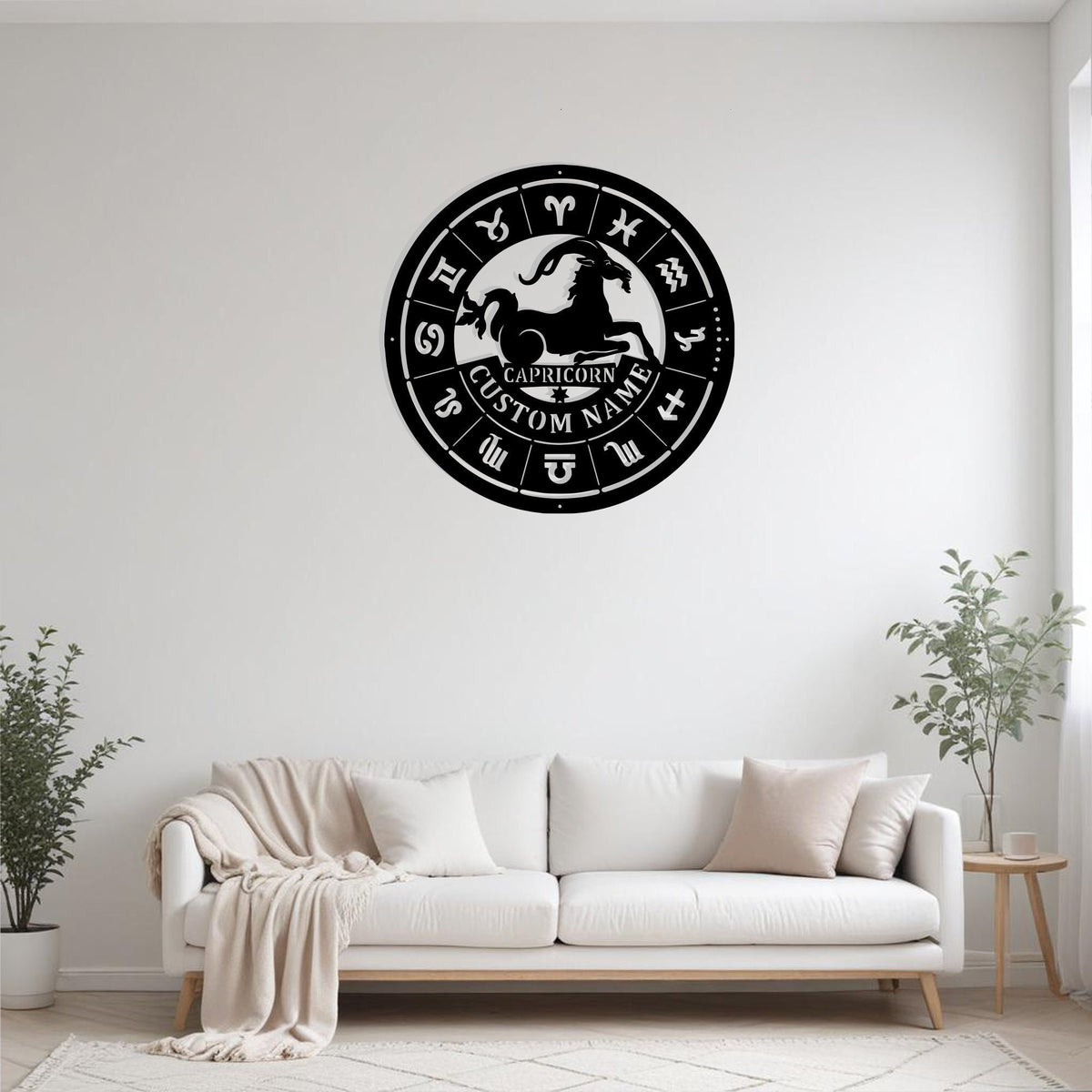 Custom Capricorn Zodiac Metal Sign Wall Art Personalized Capricorn Zodiac Decoration For Home Zodiac For Metal Wall Decor Astrology Enthusiast