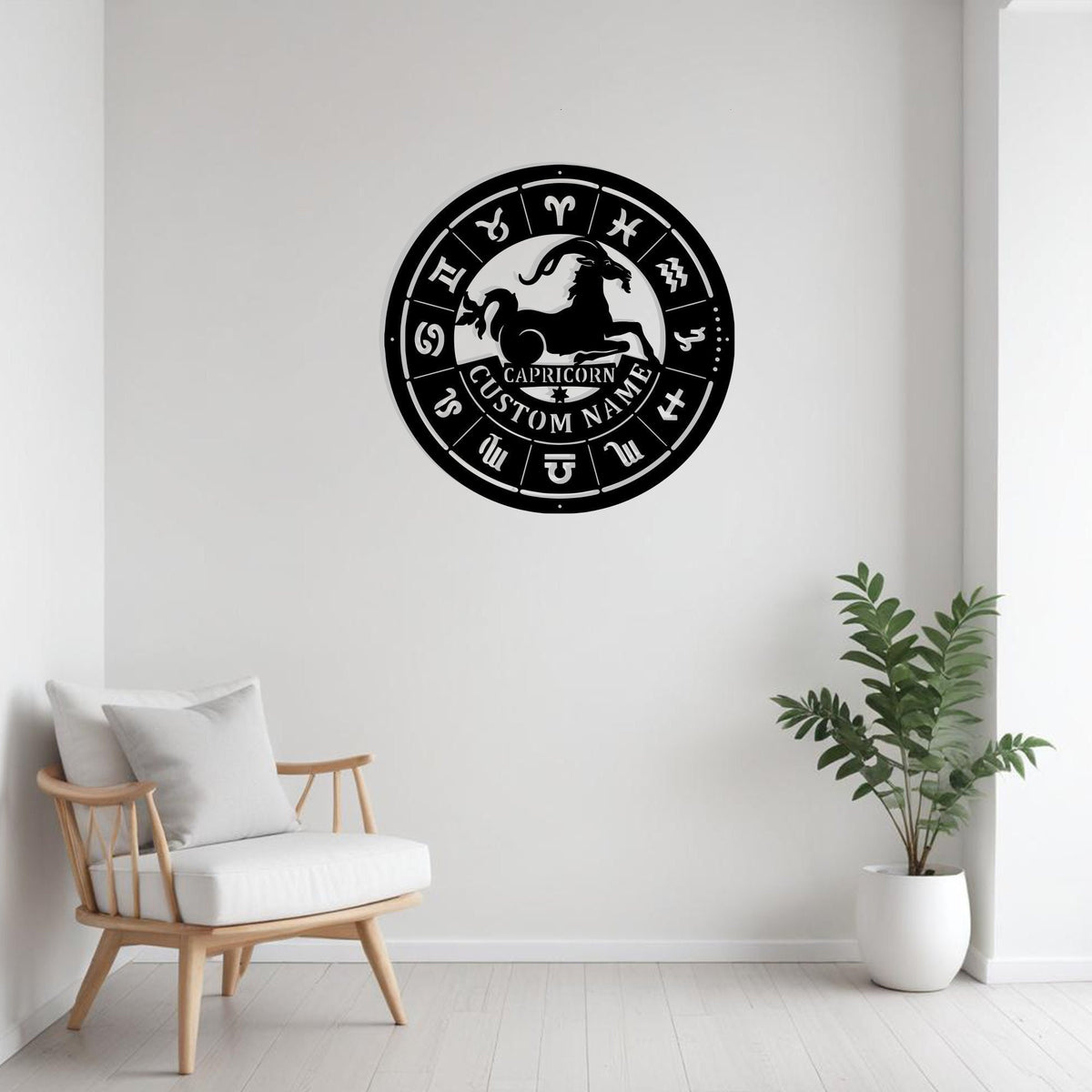 Custom Capricorn Zodiac Metal Sign Wall Art Personalized Capricorn Zodiac Decoration For Home Zodiac For Metal Wall Decor Astrology Enthusiast