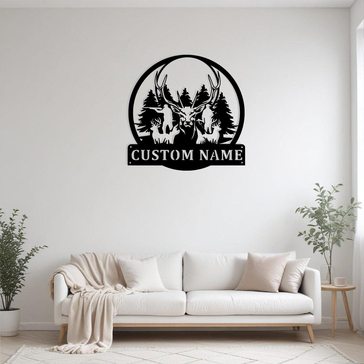 Custom Deer Hunting Metal Sign Wall Art Personalized Deer Hunter Name Sign Decoration For Room Home Decor For Deer Enthusiasts Deer Wall Decor