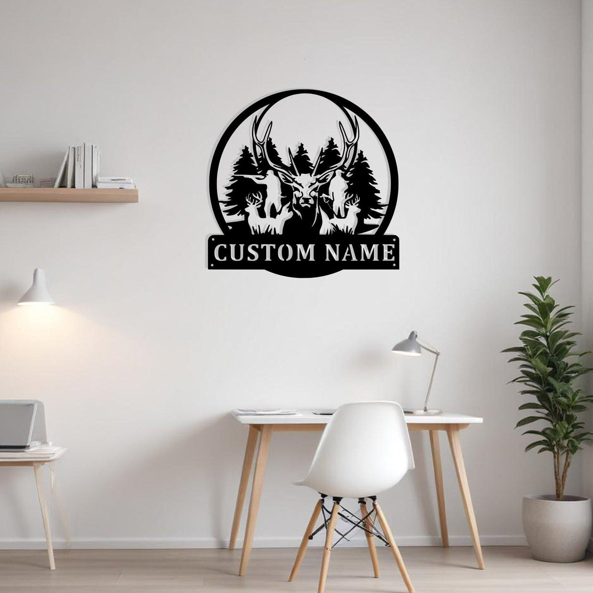Custom Deer Hunting Metal Sign Wall Art Personalized Deer Hunter Name Sign Decoration For Room Home Decor For Deer Enthusiasts Deer Wall Decor