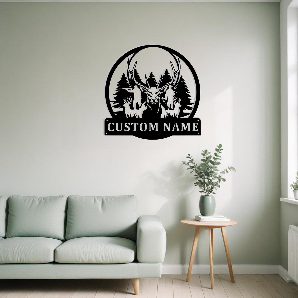 Custom Deer Hunting Metal Sign Wall Art Personalized Deer Hunter Name Sign Decoration For Room Home Decor For Deer Enthusiasts Deer Wall Decor