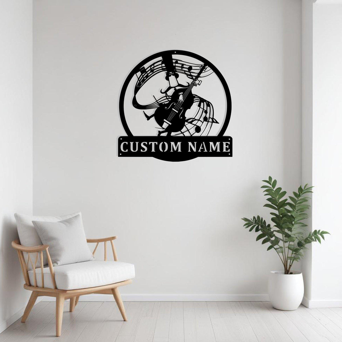 Custom Double Bass Metal Sign Wall Art Personalized Double Bass Teacher Decoration For Room Double Bass Home Decor Music Home Decor Decor