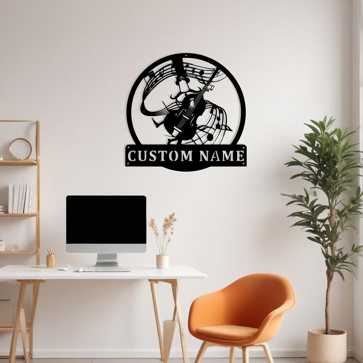 Custom Double Bass Metal Sign Wall Art Personalized Double Bass Teacher Decoration For Room Double Bass Home Decor Music Home Decor Decor