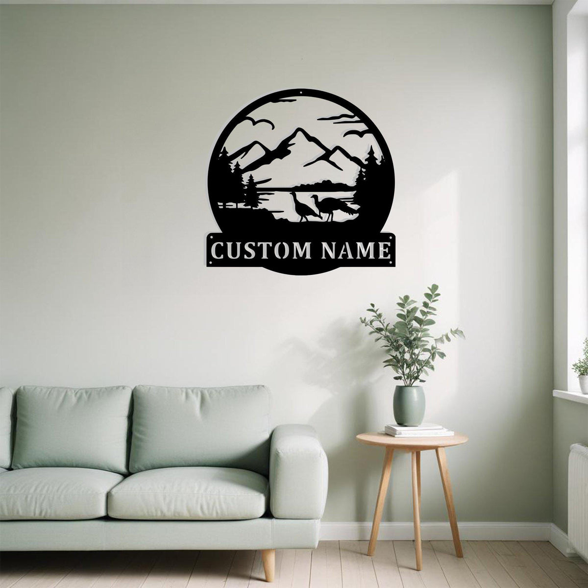 Custom Great Outdoors Metal Sign Wall Art Personalized Turkey Decoration For Room Mountain Home Decor Mountain Landscape Wall Art Nature Art
