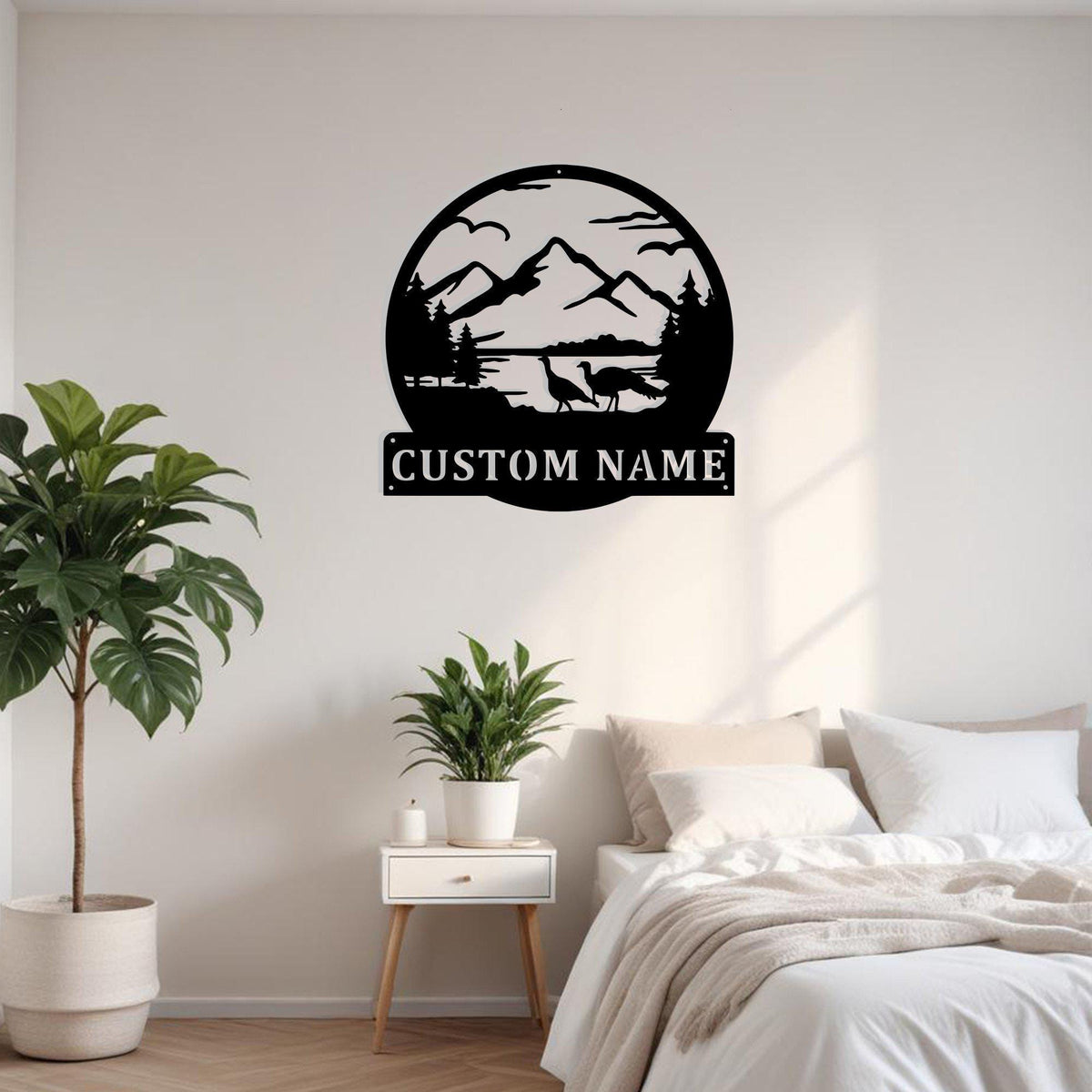 Custom Great Outdoors Metal Sign Wall Art Personalized Turkey Decoration For Room Mountain Home Decor Mountain Landscape Wall Art Nature Art
