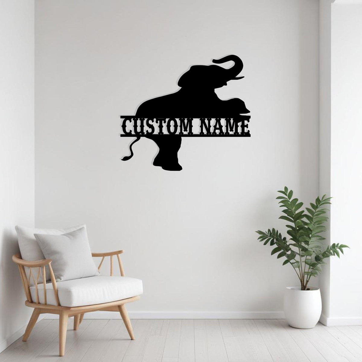 Custom Elephant Metal Sign Wall Art Personalized Elephant Decoration For Room Elephant Home Decor Elephant Lover Kids Room Wall Decor Art