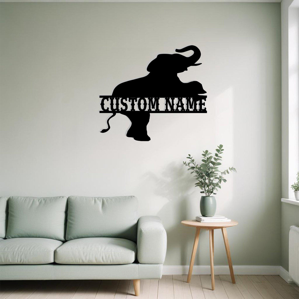 Custom Elephant Metal Sign Wall Art Personalized Elephant Decoration For Room Elephant Home Decor Elephant Lover Kids Room Wall Decor Art