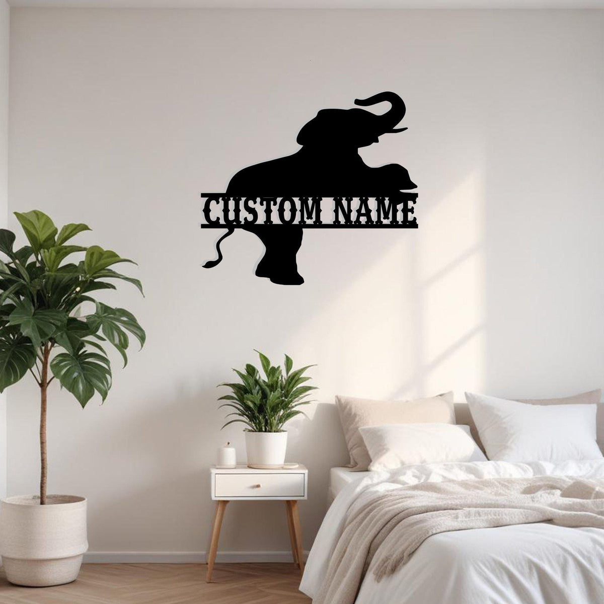 Custom Elephant Metal Sign Wall Art Personalized Elephant Decoration For Room Elephant Home Decor Elephant Lover Kids Room Wall Decor Art