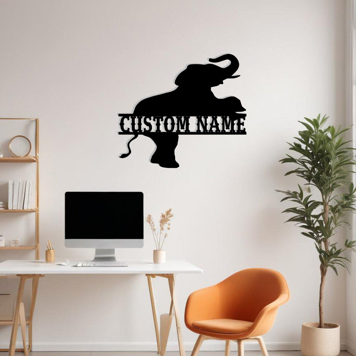 Custom Elephant Metal Sign Wall Art Personalized Elephant Decoration For Room Elephant Home Decor Elephant Lover Kids Room Wall Decor Art