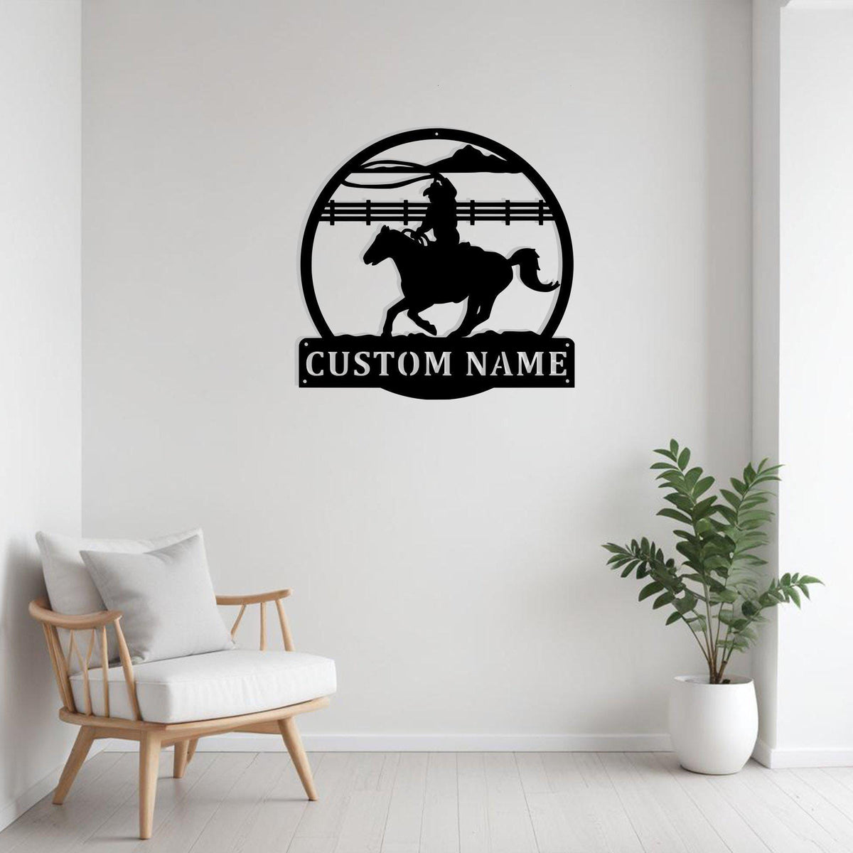 Custom Cowboy Roper Metal Sign Wall Art Personalized Cowboy Decoration For Room Cowboy Home Decor Cowboy Roper Horse Farm Decor Cowboy Gift