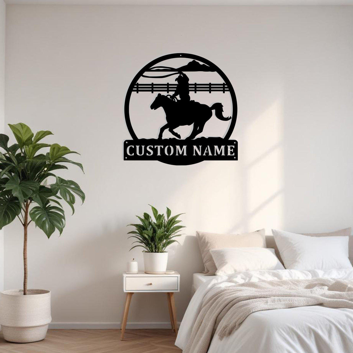 Custom Cowboy Roper Metal Sign Wall Art Personalized Cowboy Decoration For Room Cowboy Home Decor Cowboy Roper Horse Farm Decor Cowboy Gift