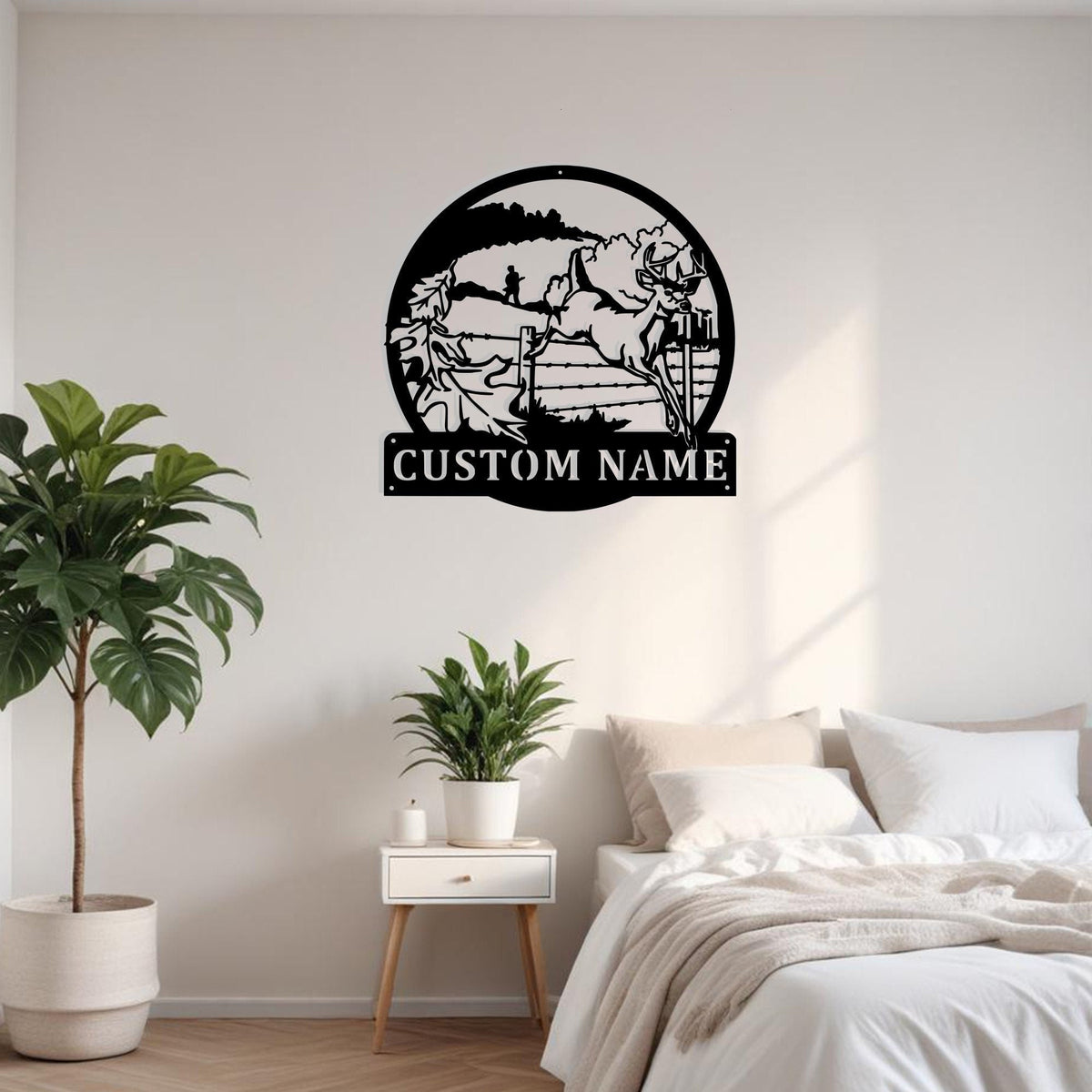 Custom Buck Deer Metal Sign Wall Art Personalized Buck Deer Decoration For Room Buck Deer Home Decor Hunting Art Deer Antler Wall Decor