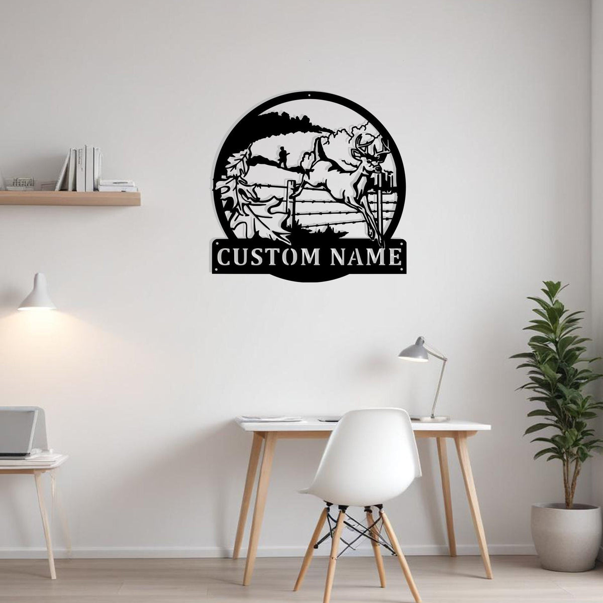 Custom Buck Deer Metal Sign Wall Art Personalized Buck Deer Decoration For Room Buck Deer Home Decor Hunting Art Deer Antler Wall Decor