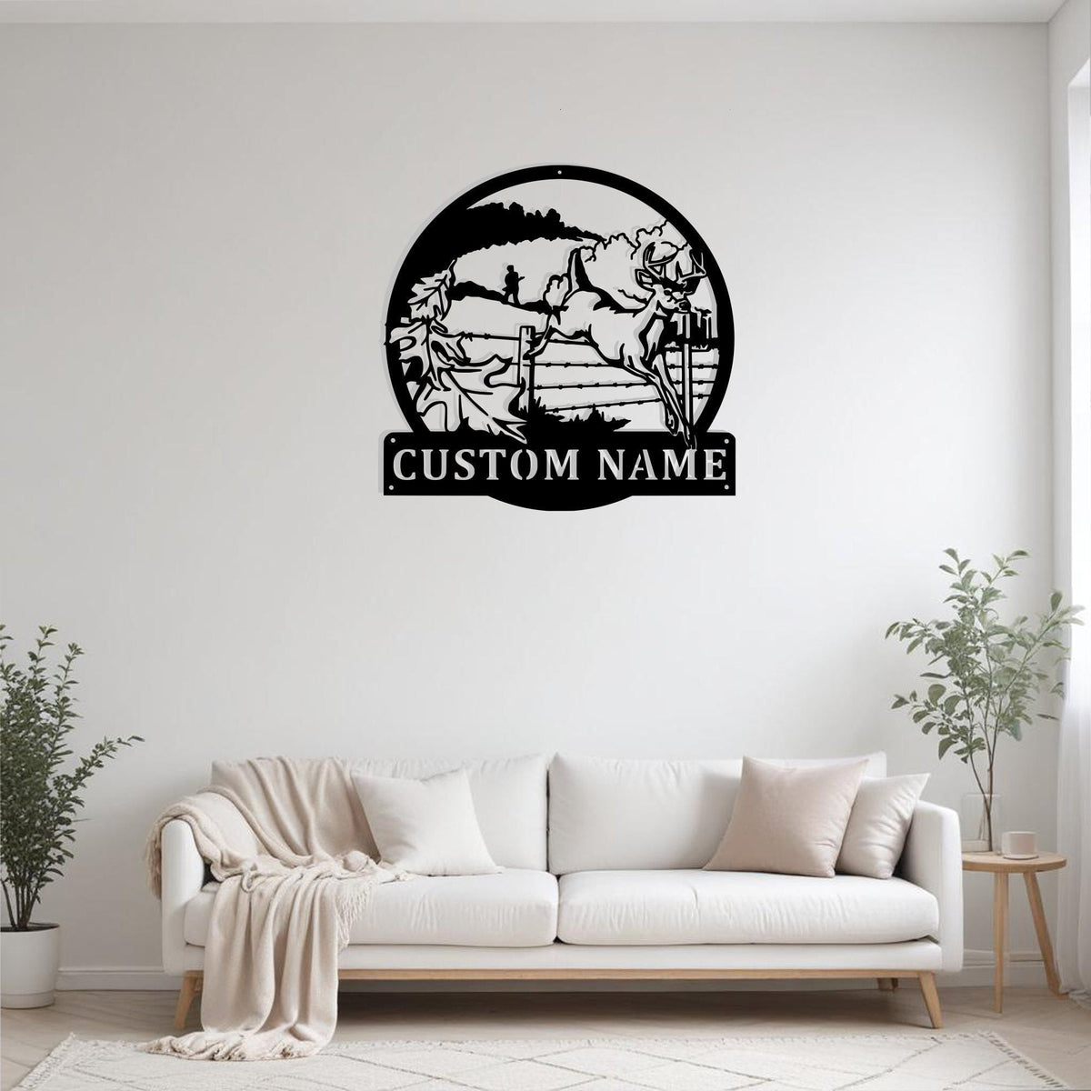 Custom Buck Deer Metal Sign Wall Art Personalized Buck Deer Decoration For Room Buck Deer Home Decor Hunting Art Deer Antler Wall Decor