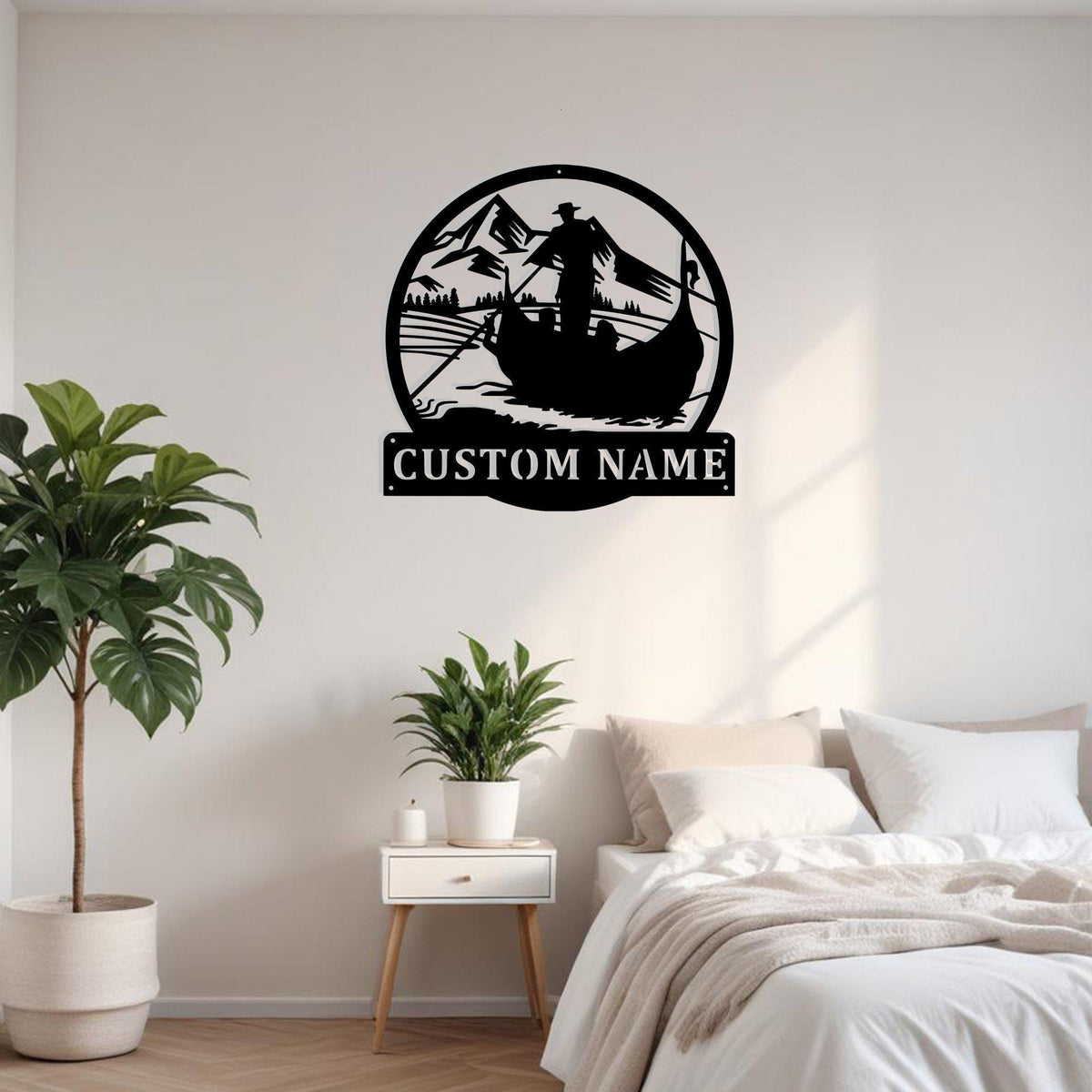Custom Gondola Venice Metal Sign Wall Art Personalized Gondola Venice Decoration For Room Venice Home Decor Landscape Wall Decor Gondola Deco