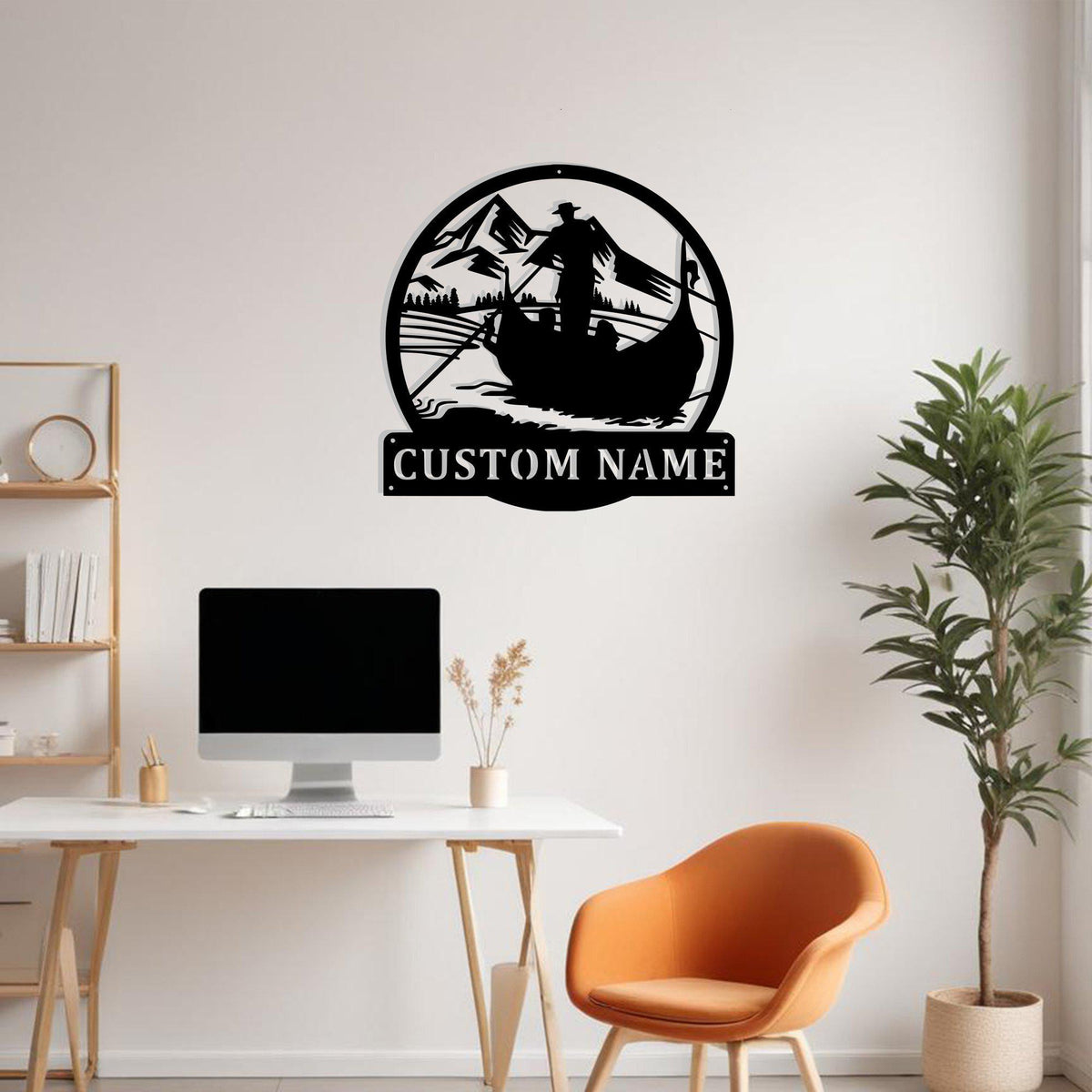 Custom Gondola Venice Metal Sign Wall Art Personalized Gondola Venice Decoration For Room Venice Home Decor Landscape Wall Decor Gondola Deco