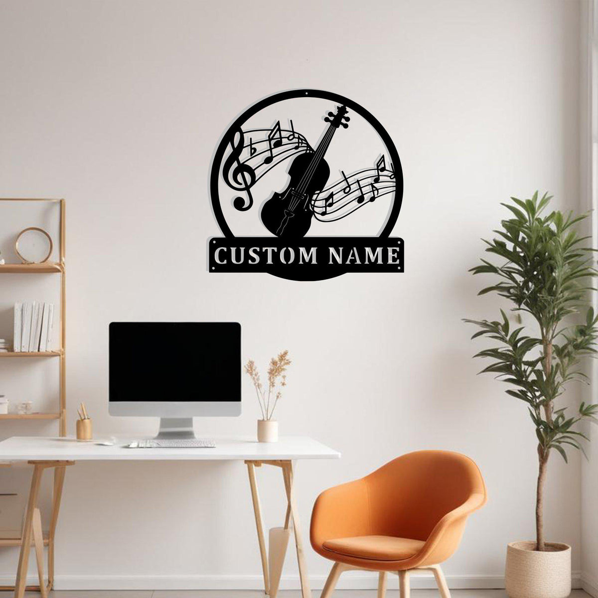 Custom Fiddle Music Metal Sign Wall Art Personalized Fiddle Teacher Decoration For Room Fiddle Home Decor Music Home Decor Music Art Decor