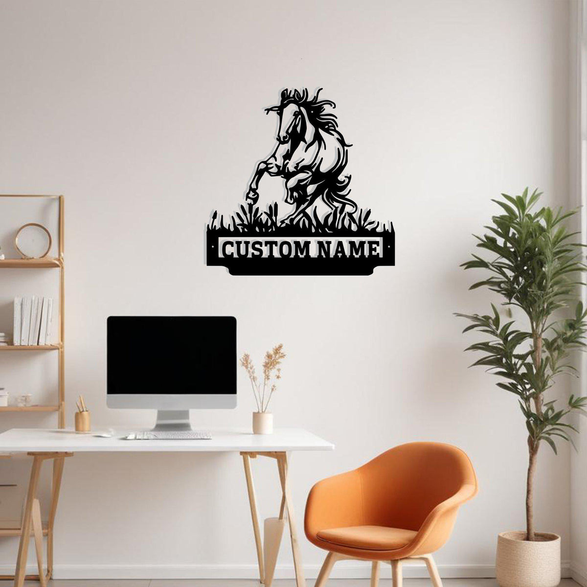 Custom Crazy Horse Running Metal Sign Wall Art Personalized Horse Decoration For Room Horse Home Decor Custom Horse Horse Lover Cowboy Gift