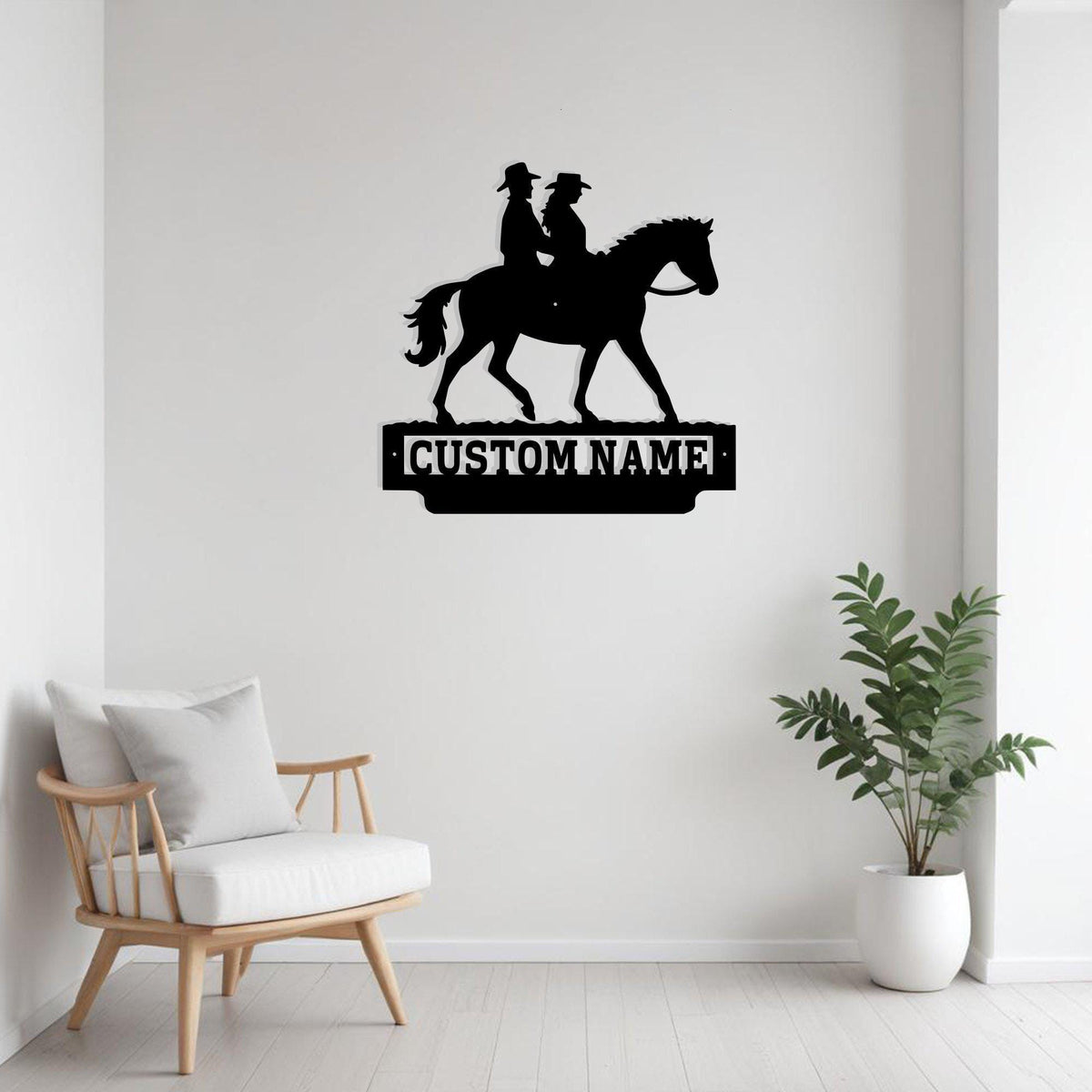 Custom Cowboy And Cowgirl Metal Sign Wall Art Personalized Cowboy Decoration For Room Cowboy Home Decor Horse Lovers Cowboy Gift Horse Decor