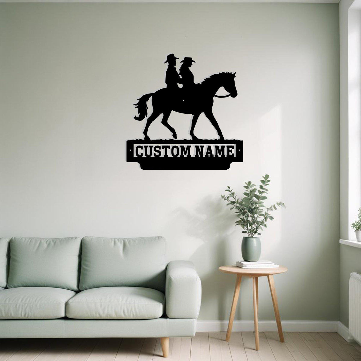 Custom Cowboy And Cowgirl Metal Sign Wall Art Personalized Cowboy Decoration For Room Cowboy Home Decor Horse Lovers Cowboy Gift Horse Decor