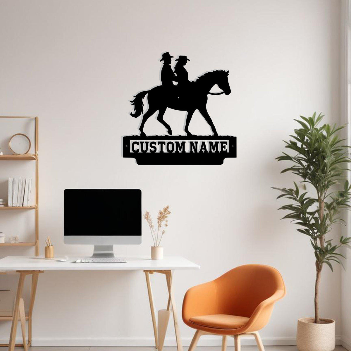 Custom Cowboy And Cowgirl Metal Sign Wall Art Personalized Cowboy Decoration For Room Cowboy Home Decor Horse Lovers Cowboy Gift Horse Decor