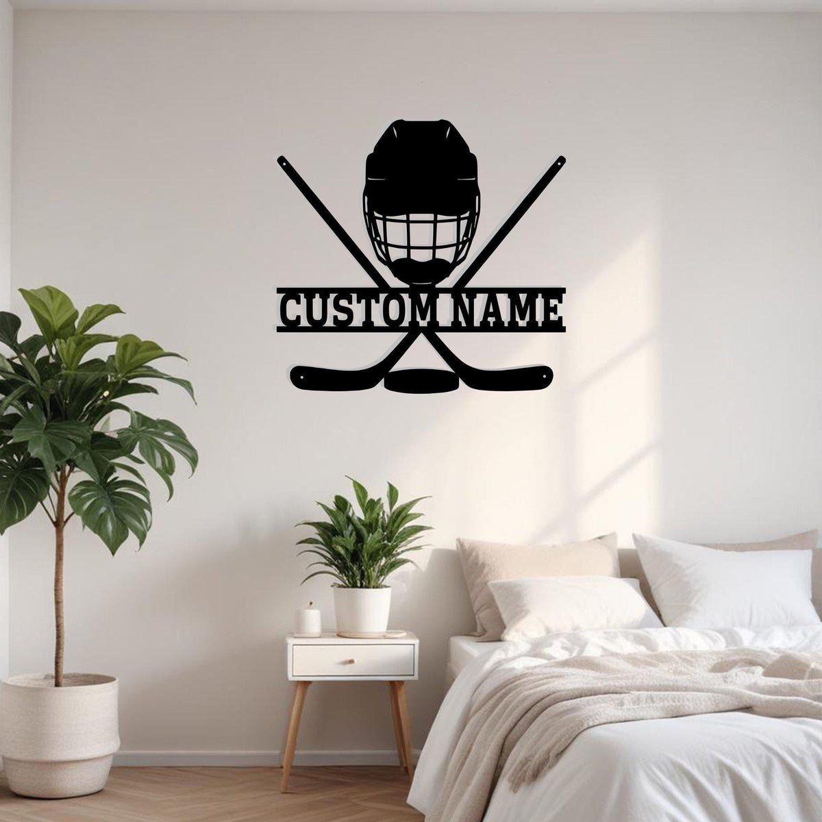 Custom Hockey Metal Sign Wall Art Personalized Hockey Decoration For Room Hockey Metal Sign Hockey Home Decor Personalized Sports Decor Art