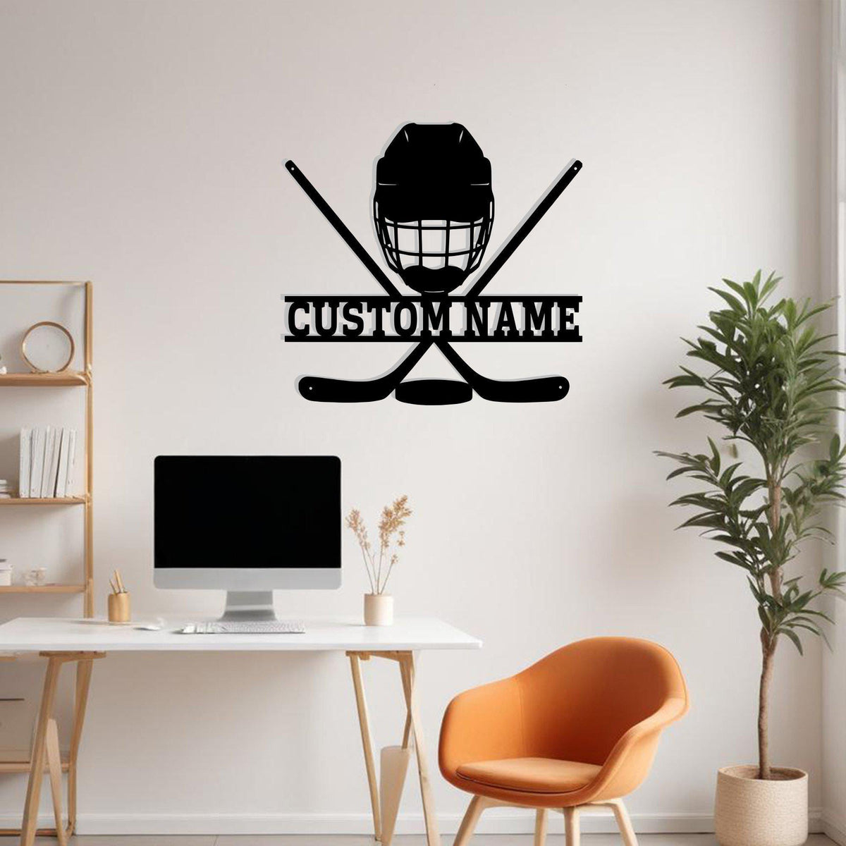 Custom Hockey Metal Sign Wall Art Personalized Hockey Decoration For Room Hockey Metal Sign Hockey Home Decor Personalized Sports Decor Art