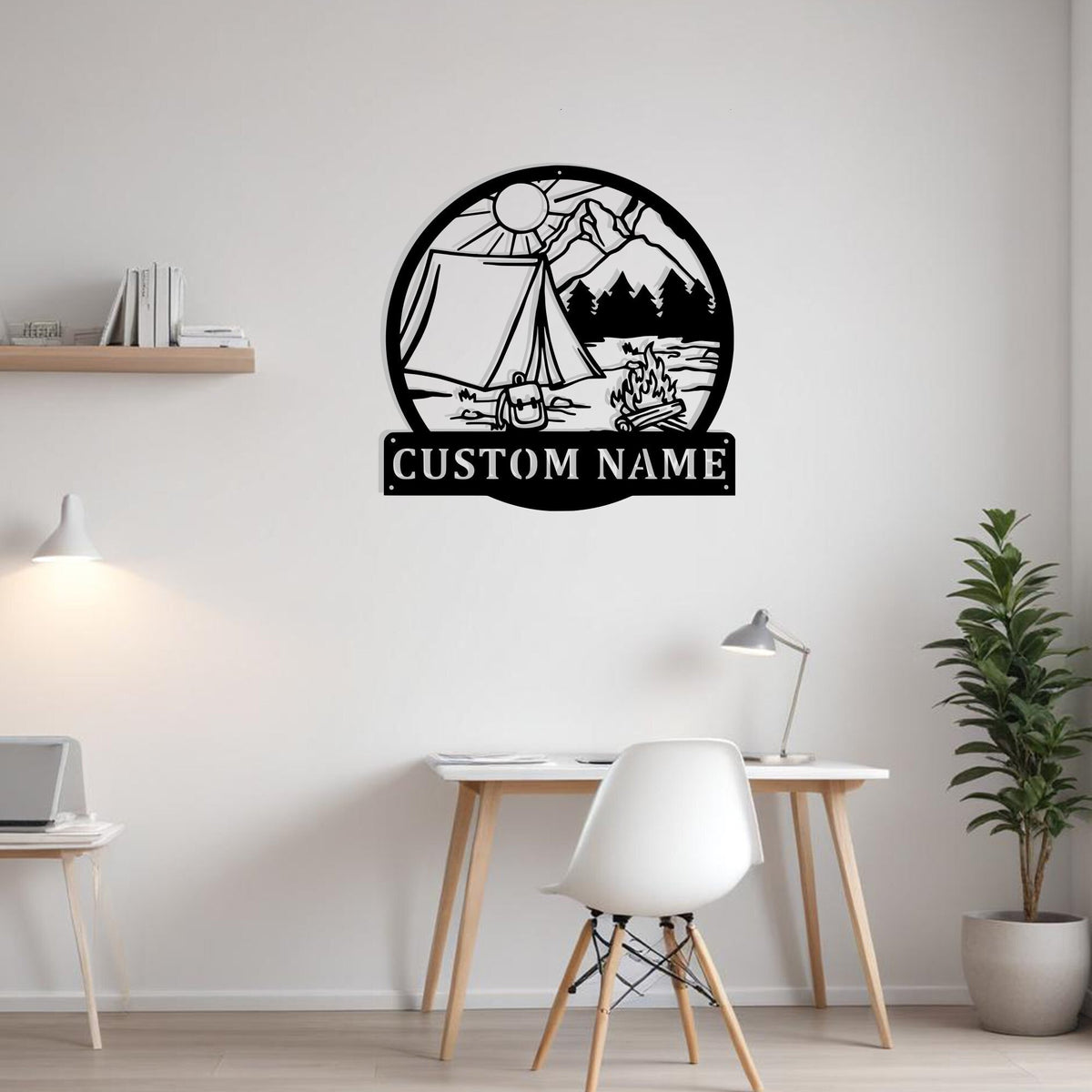Custom Camping Tent Metal Sign Wall Art Personalized Camping Tent Decoration For Home Camp For Metal Wall Decor With Led Lights Camp Lovers