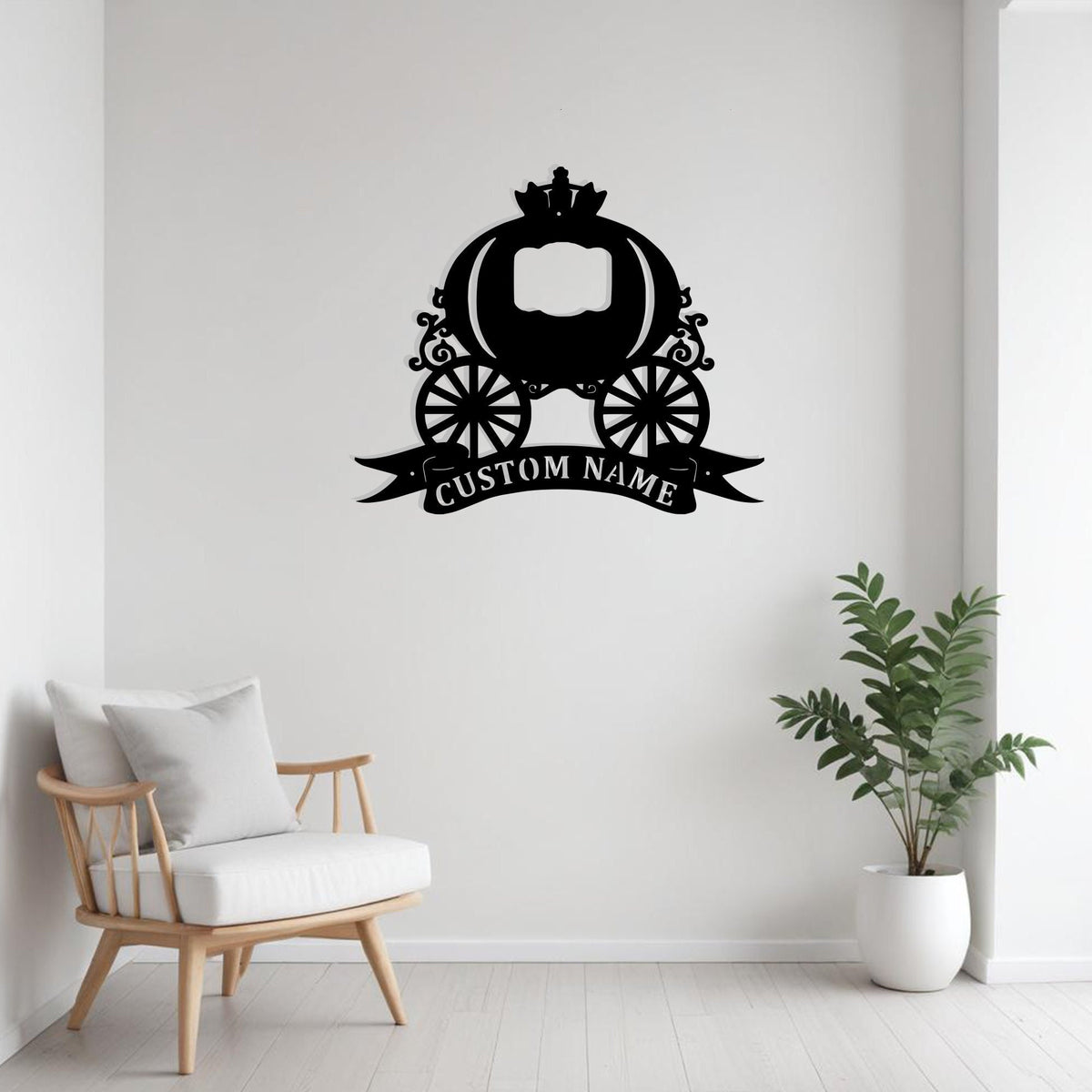 Custom Pumpkin Cart Metal Sign Wall Art Personalized Pumpkin Cart Decoration For Room Pumpkin Cart Nursery Decor Fairy Tale Lovers Wall Decor