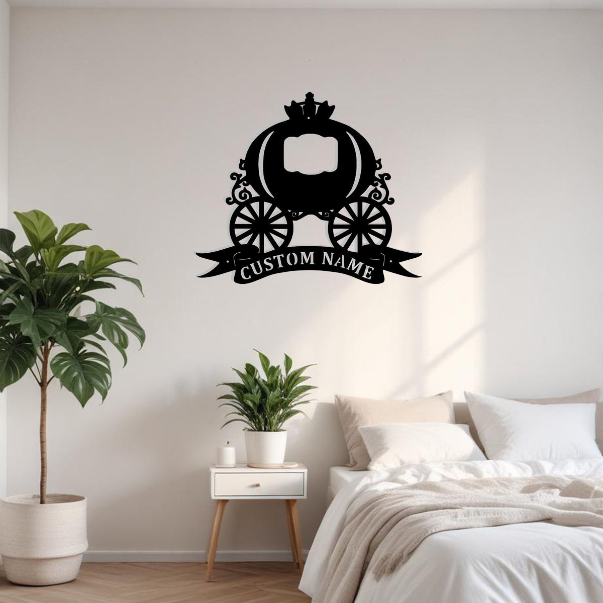 Custom Pumpkin Cart Metal Sign Wall Art Personalized Pumpkin Cart Decoration For Room Pumpkin Cart Nursery Decor Fairy Tale Lovers Wall Decor