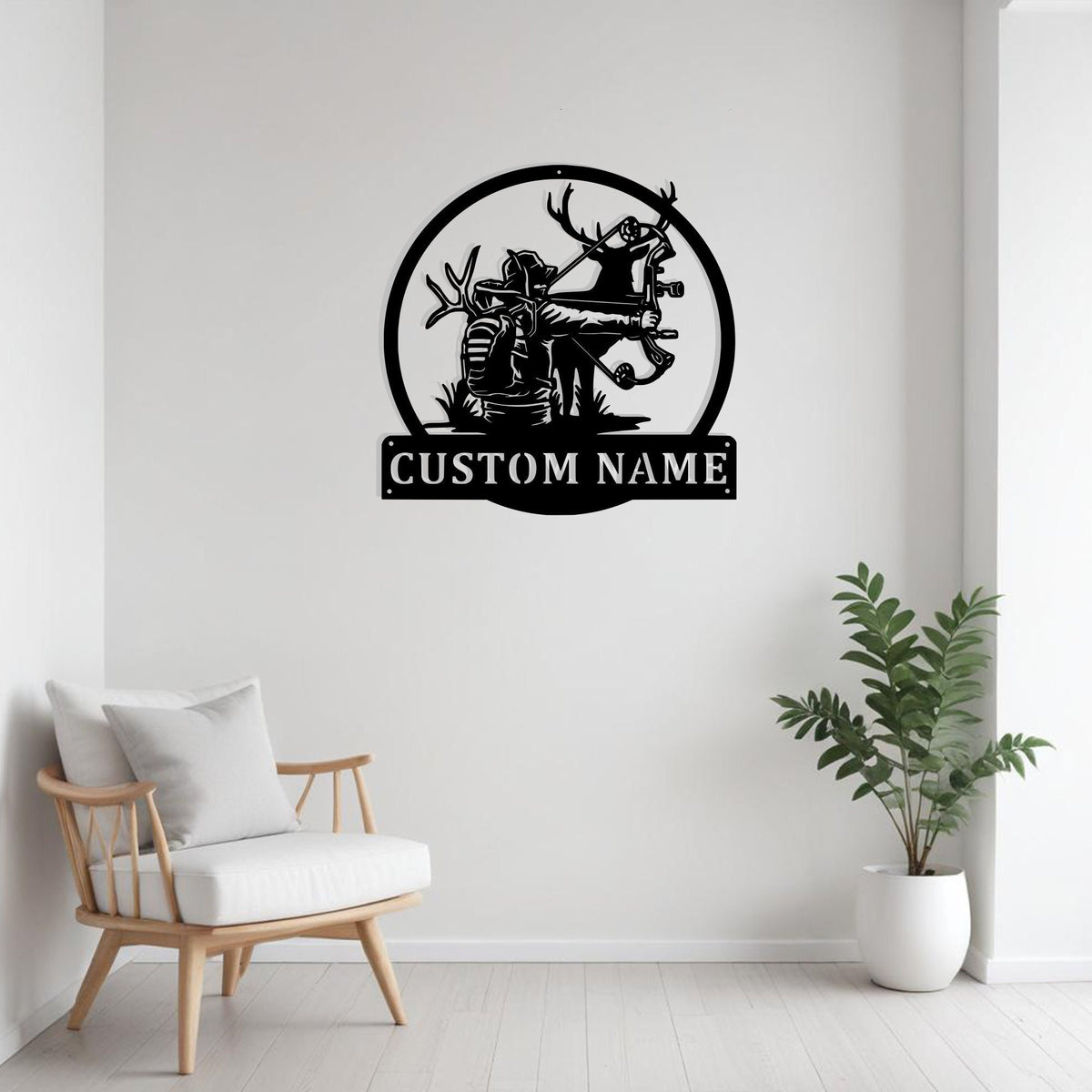 Custom Bow Hunting Metal Sign Wall Art Personalized Bow Hunting Decoration For Room Deer Bow Hunting Home Decor Hunting Season Hunting Sports